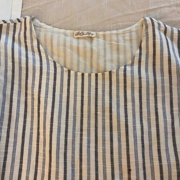 LoveShackFancy Cara Crewneck Striped Cotton Mini Dress (1) - Picture 13 of 15